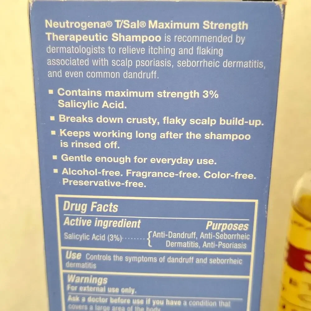 Neutrogena T Sal Therapeutic Shampoo 3% Salicylic Acid Scalp Dandruff 4.5 oz.